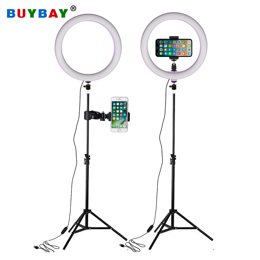 anillo de luces led de 26cm con tripode de 160cm para selfie lampara anular estudio de fotografia lamparas de fotografia luz de llamada usb para