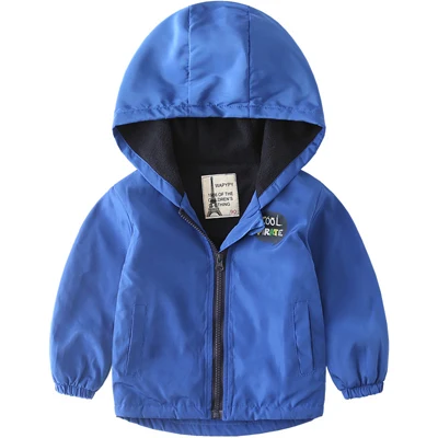 DIMUSI/демисезонные куртки для мальчиков; куртки с героями мультфильмов; детская одежда; Повседневная ветровка для мальчиков; детская куртка с капюшоном - Цвет: Blue
