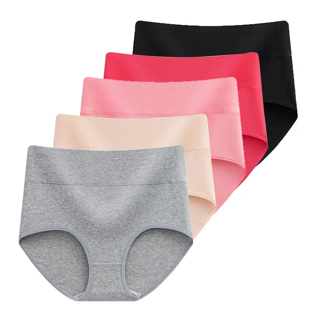 Annenmy Women's High Waist Cotton Underwear Soft Brief Panties Regular and Plus  Size