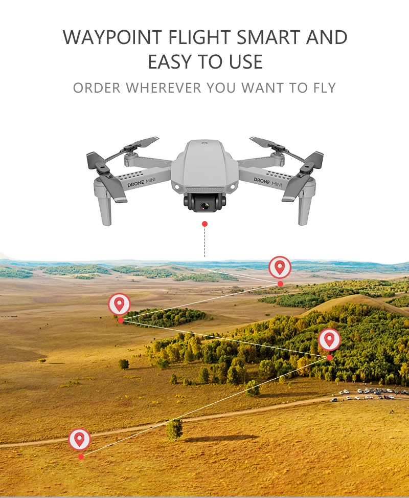 2020 NEW E88 RC drone with camera HD Mini pocket drones selfie WIFI FPV quadcopter toy for kids DRON Aircraft VS E58 E68 E98