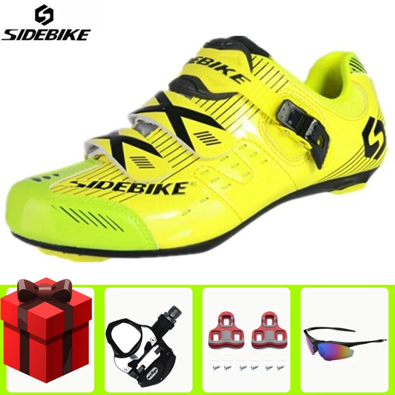 SIDEBIKE/Обувь для шоссейного велоспорта; комплект с педалью для мужчин; обувь для велоспорта; спортивная обувь; sapatilha ciclismo; женские кроссовки с автоматическим замком - Цвет: add all
