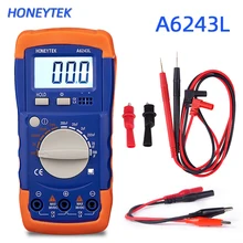 HONEYTEK электронная емкость индуктивность измеритель LC цифровой индуктивности/установка для измерения параметров конденсаторов зонд тестовый свинец+ зажимы аллигатора