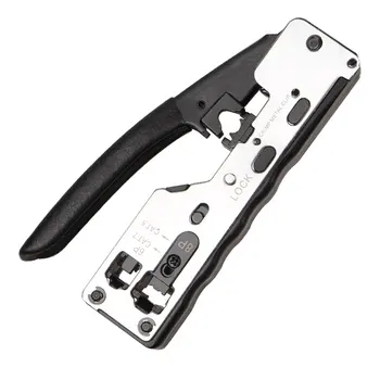 

Network Crimper Crimping Pliers Cable Tools Fit RJ45 RJ11 RJ12 Cat7 Metal tail clip Cat6 Cat5e Modular Plugs multi-function