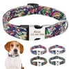 Collar de nailon para perros con estampado personalizado para mascotas con identificación de gatos collares para perros con grabado personalizado ajustable para perros pequeños y grandes ► Foto 1/6