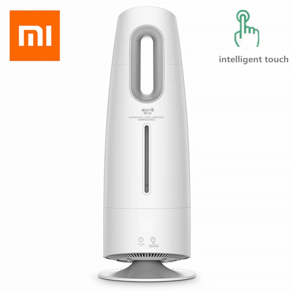 Xiaomi Home DEERMA 4L увлажнитель воздуха Арома диффузор тумана сенсорный экран масляный диффузор очищающий воздух кондиционированный бытовой - Цвет: White add Aapter