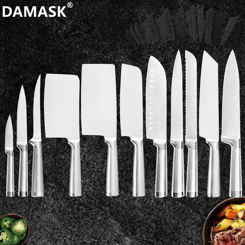 Damask Набор японских ножей шеф повара из нержавеющей стали утилита для очистки