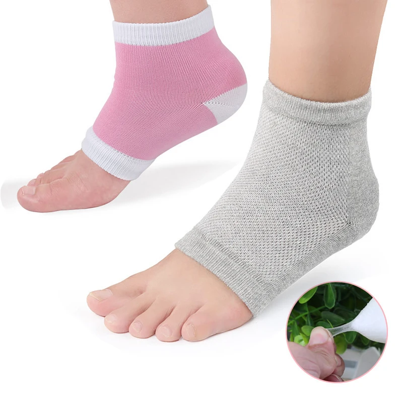 1pair Anti Fatigue Outerdoor Foot Sleeve Sock Elastic Comfort Compression Breatheable Heel Support Pain Relief Foot Care Sock