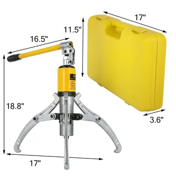 

FREE SHIPPING to USA 15T Hydraulic Bearing Gear Puller Wheel Hub Puller Separator Garage Tool 3-Jaws