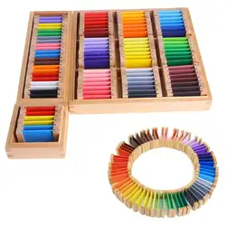 Montessori sensorial Материал обучения Цвет контейнер для таблеток деревянная игрушка для детей младшего возраста