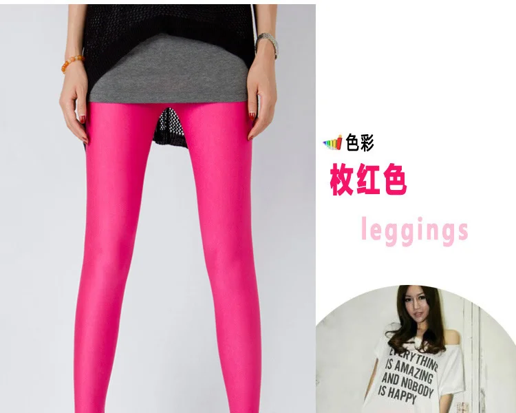 faux leather leggings Women Shiny Pant Leggings Hot Selling Leggings Solid Color Casual Trousers Fluorescent Spandex high Elasticit Shinny Legging scrunch leggings