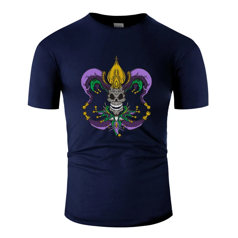 Men-Navy Blue Новая повседневная футболка The Jokers Wild, армейский зеленый цвет, размер S-5xl, официальная Мужская футболка с круглым вырезом и коротким рукавом, топы в стиле хип-хоп - Цвет: Men-Navy Blue