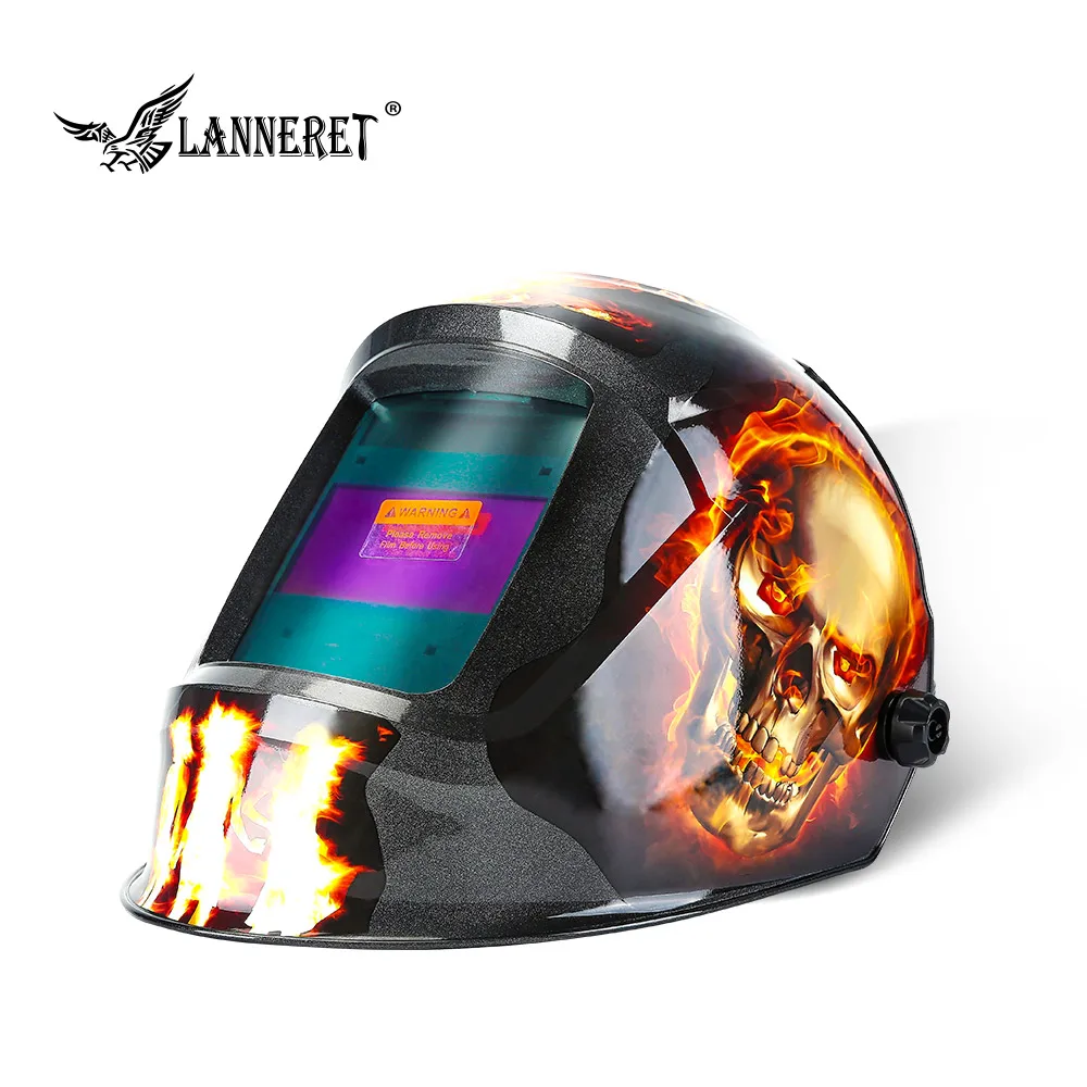 

LANNERET Fire Skull MMA MIG TIG Welding Mask Welding Helmet Eagle for Welding Machine for Soldering Welder Cap for Welding