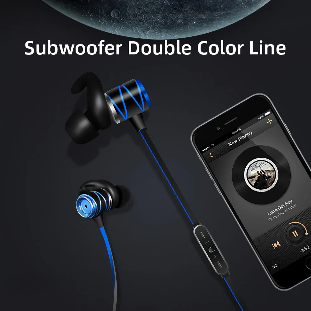 Wireless Earphone Bluetooth V4 1 Headsets Hanging Neck Sports In Ear Music Earbuds For iPhone Samsung M20 Xiaomi Redmi6 Stereo
