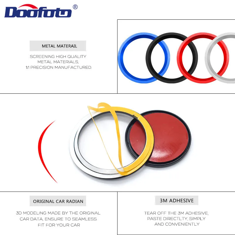 Car Engine Start Stop Ignition Push Cover Rings Case For Ford Peugeot 5008 3008 408 508l 2008 308 4008 car engine start button cover car engine start button car engine start button sticker car button repair stickers
