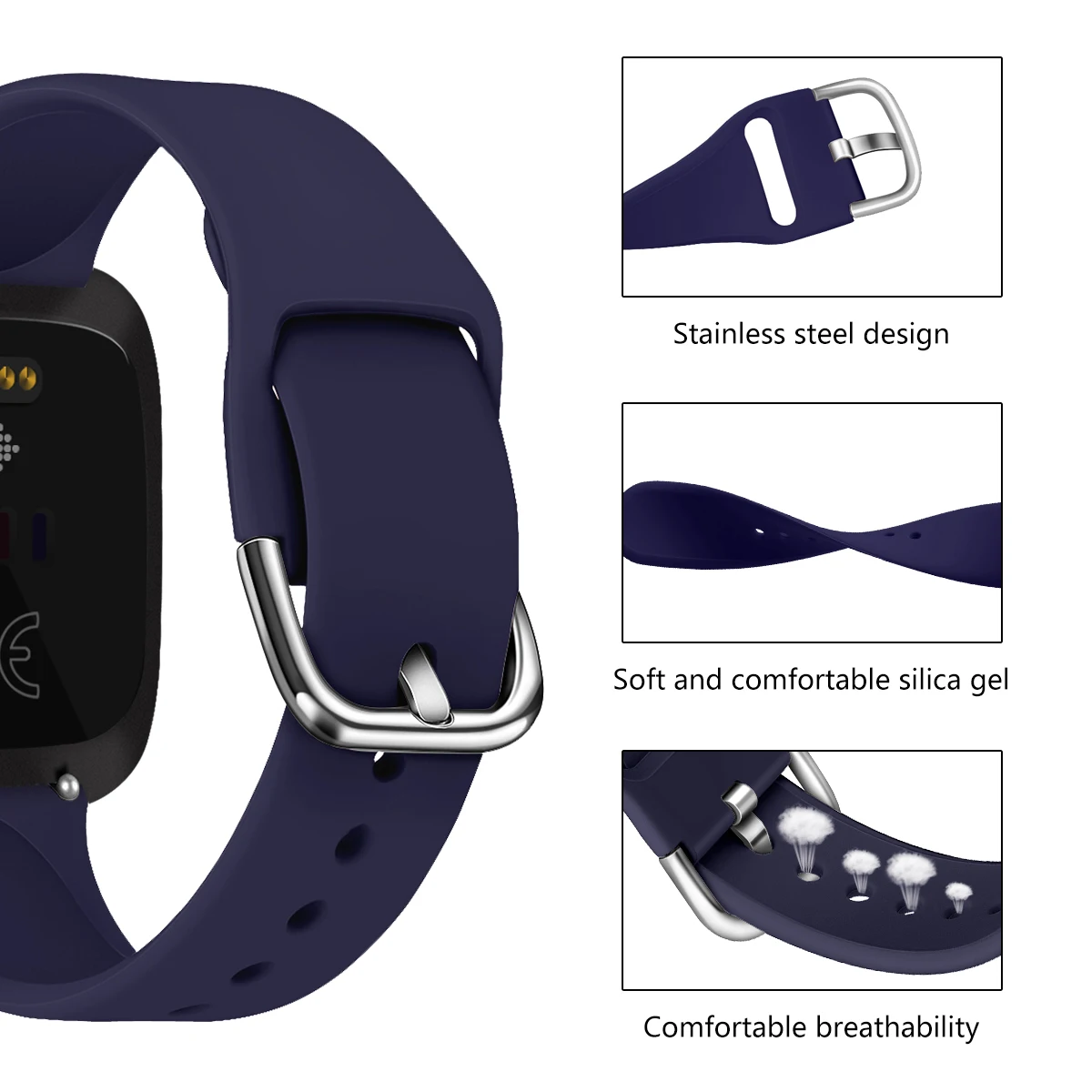 Новинка сменный силиконовый ремешок для Fitbit Versa на запястье магнитный браслет