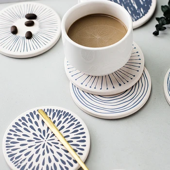 

Creative Daily Personality Table Mat Nordic Texture Diatomaceous Earth Waterproof Coaster Insulated Placemat Drink Coasters