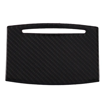 

New Carbon Fiber Console Water Cup Holder Panel Cover Trim Fit for A6 2005-2011