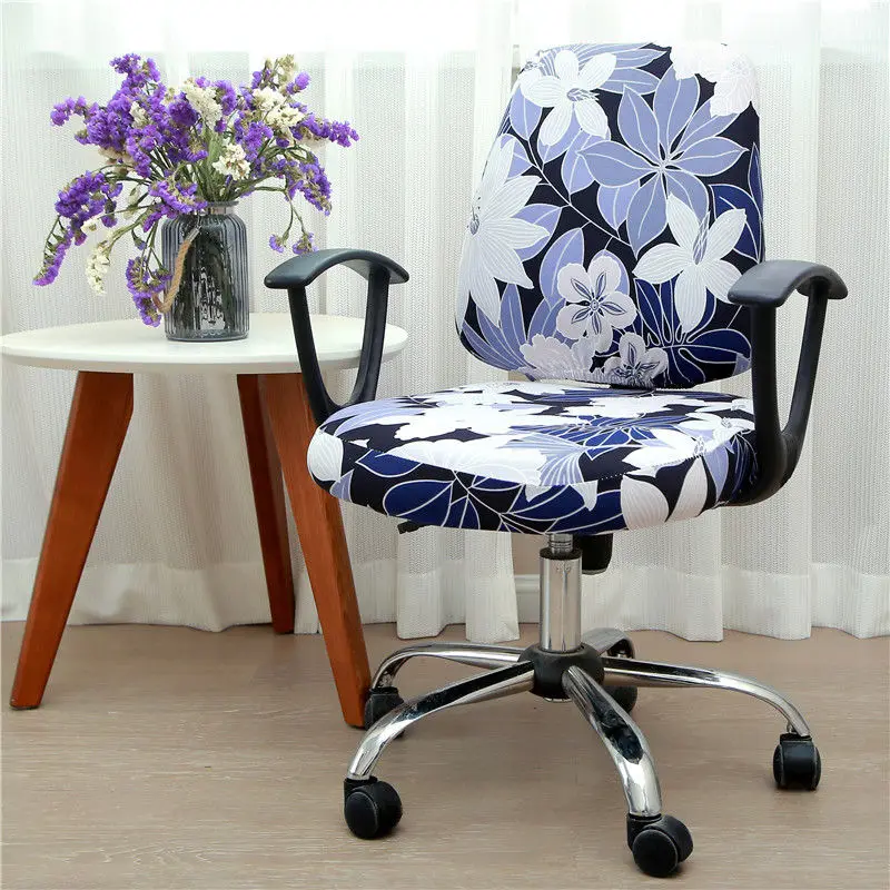 Newly High Elastic Office Arm Chair Cover 2pcs set Spandex Computer Chair Covers Soft Polyester Farbic