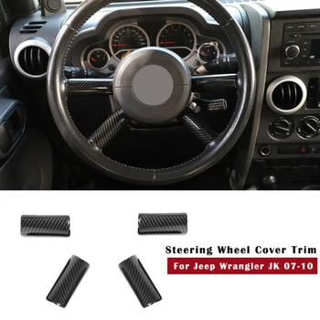 

ABS Cover Trim 4pcs/set Interior Carbon Fiber For Jeep Wrangler JK 2007-2010 High Quality