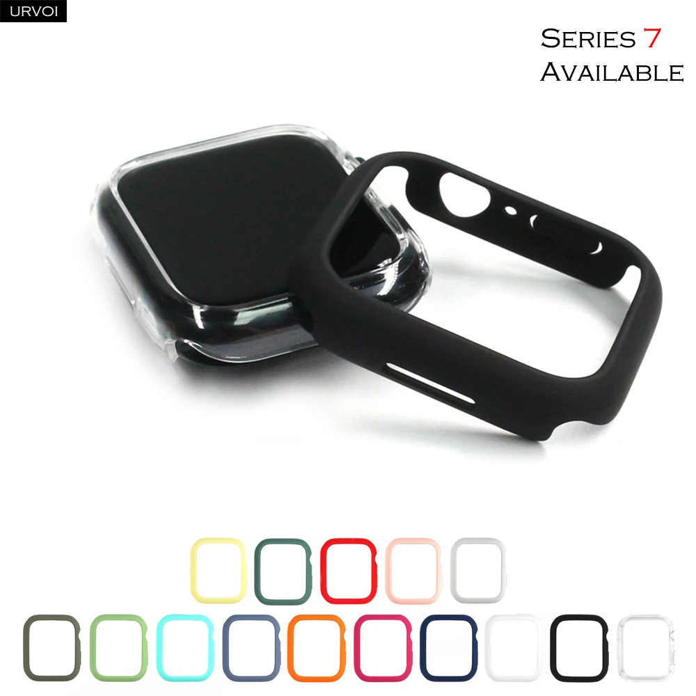 Яркий чехол URVOI для apple watch series 7 6 SE 5 4 3 2 1 цветной защитный iWatch ультратонкая