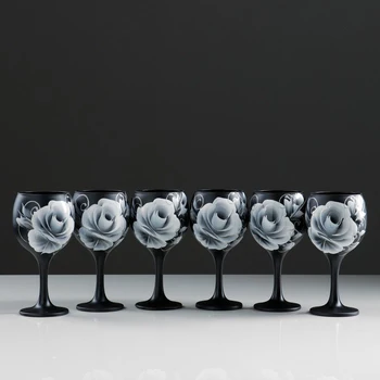 

Wine glass set "Roses" 6 pcs, 220 ml 4823097