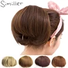 Similler Synthetic Hair Bun Curly Chignon Clip in Hairpiece Up Do Hair Extension Fake Hair Piece Accessoire Ombre Blonde Brown ► Photo 1/6