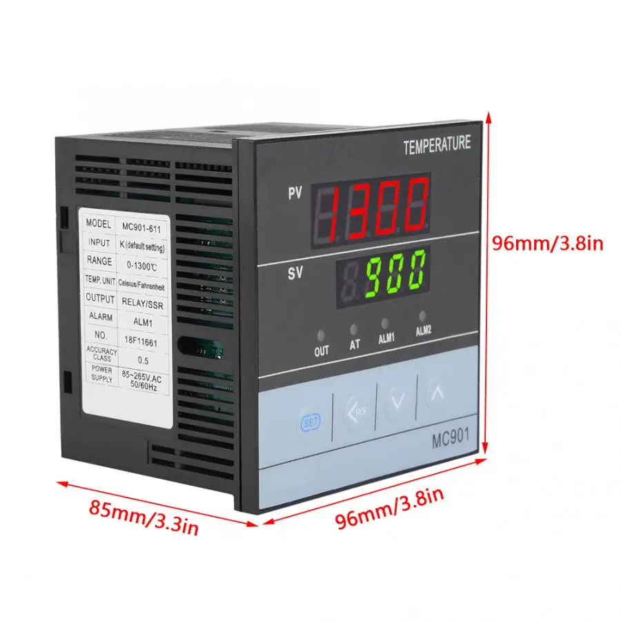 MC901 цифровой PID регулятор температуры K Тип PT100 датчик входного реле SSR выход