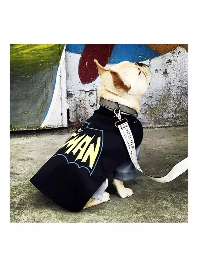 Забавная собачка супергерой косплей одежда с милым щенком Толстовка для маленьких средних собак Французский бульдог вечерние костюмы костюм для мопса HPC03