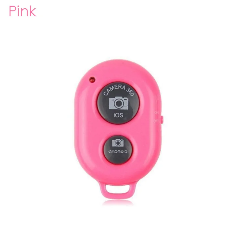 Pink 10 шт./лот Bluetooth беспроводной монопод с дистанционным управлением палка для селфи с затвором Автоспуск дистанционного спуска затвора для IOS Android Gopro камера - Цвет: Pink
