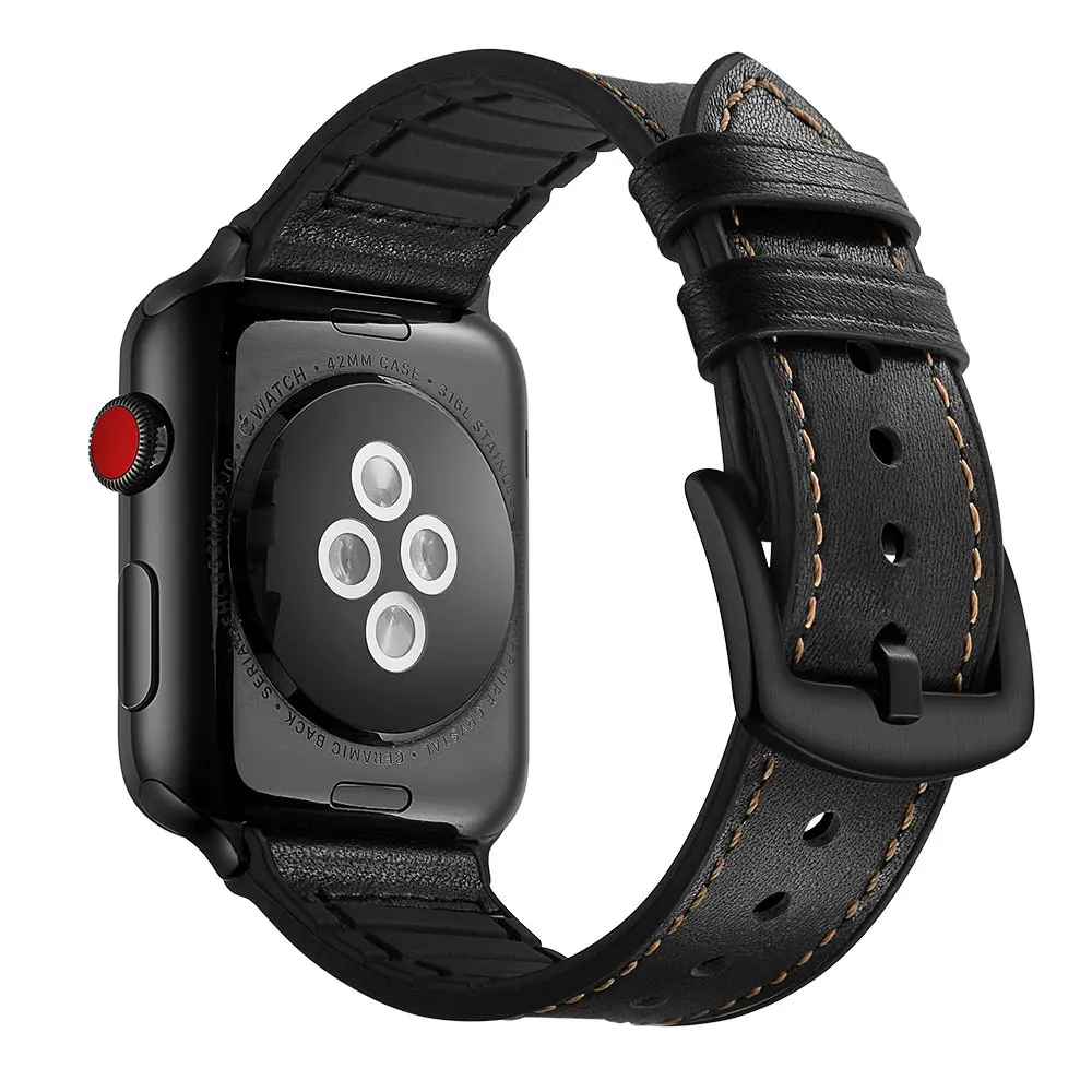 Pulseira для apple watch 5 ремешок 42 мм 44 мм correa кожаный ремешок для iwatch серии 4 3 2 звеньев браслет 38 мм 40 мм cinturini