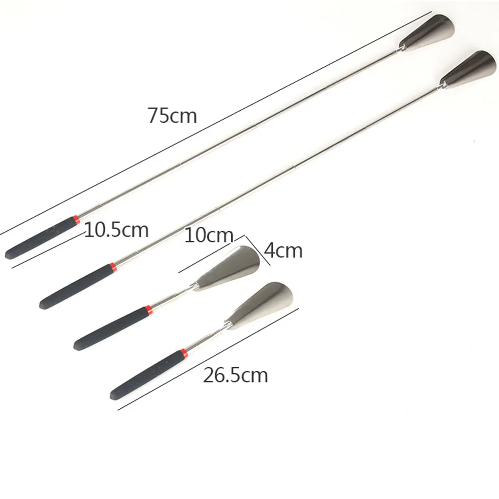 Durable Shoe Horn Lifter Non Slip Handle Pull For Elders Professional Adjustable Length Spoon Practical Portable Stainless Steel