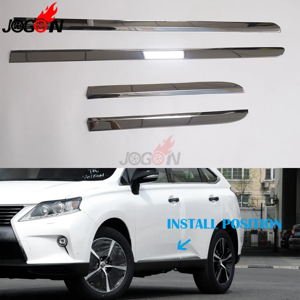 

For Lexus RX 350 2008-2015 Stainless Steel Car Door Side Body Molding Cover Trim Plate Sticker Garnish