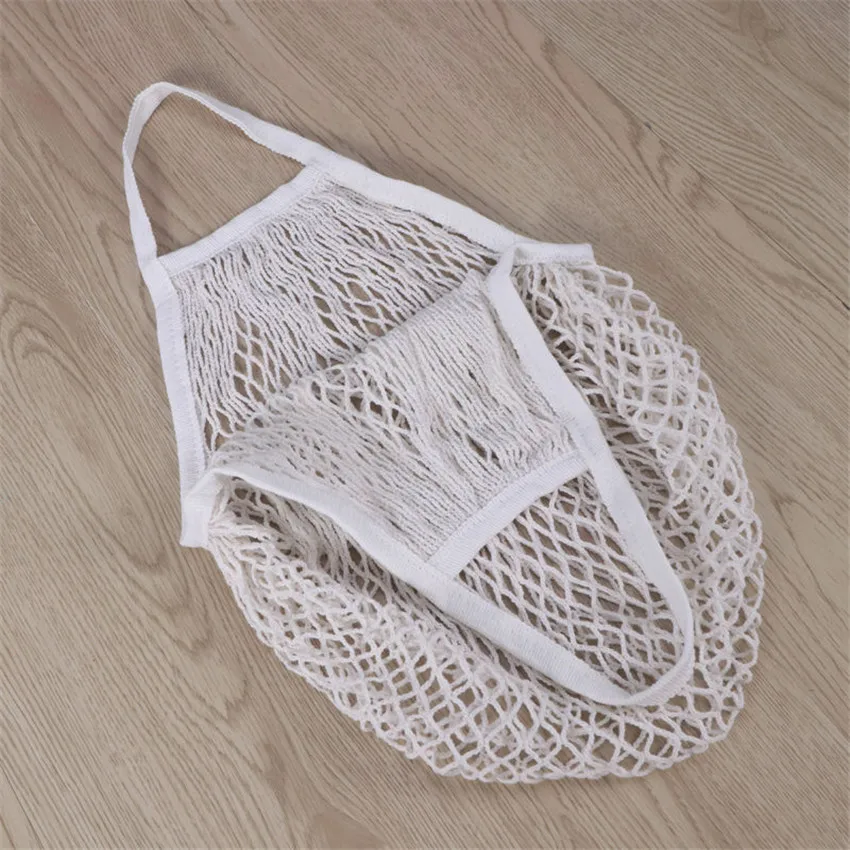 Fashion New Cloth Bag Shopping Bag Reusable supermarket Fruit Storage Handbag Women Shopping Bag Convenient shopping mesh bag