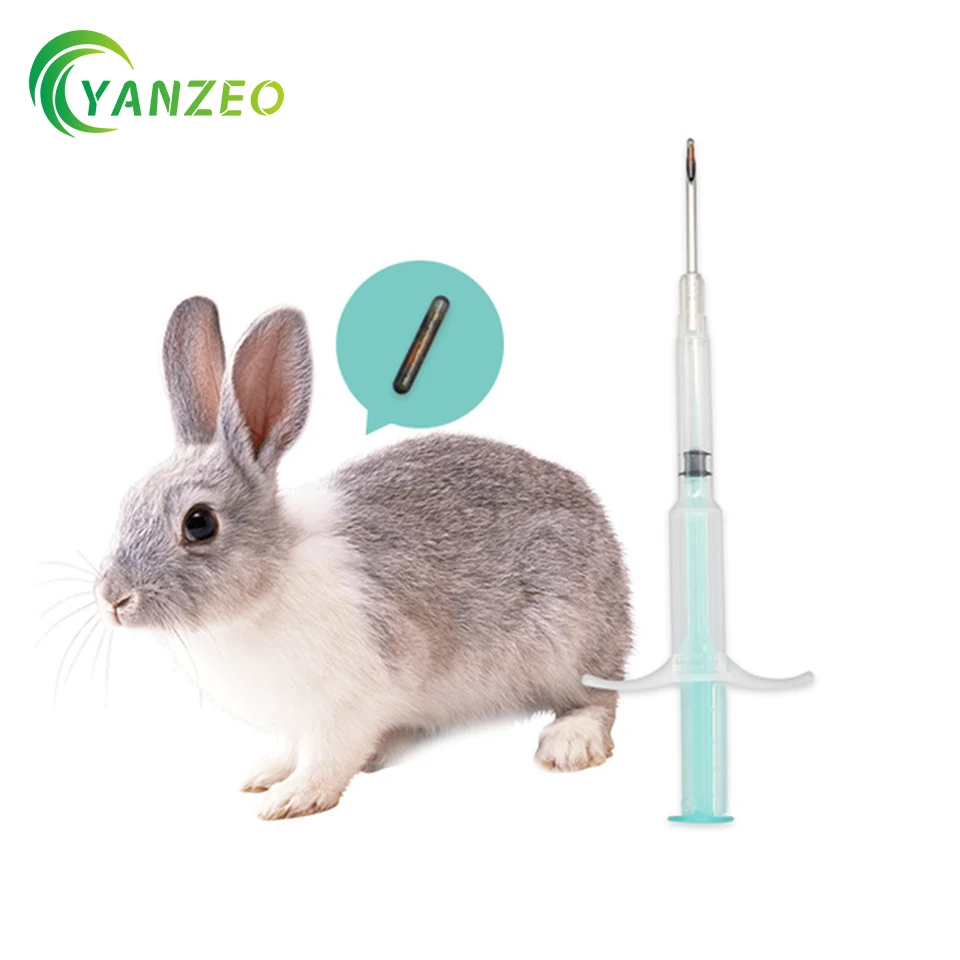 

20PCS Pet Animal Chip 1.4x8/2.12x12/1.25x7mm FDX-B ICAR number ISO11784/5 RFID implant Animal microchip syringe for pet dog cat