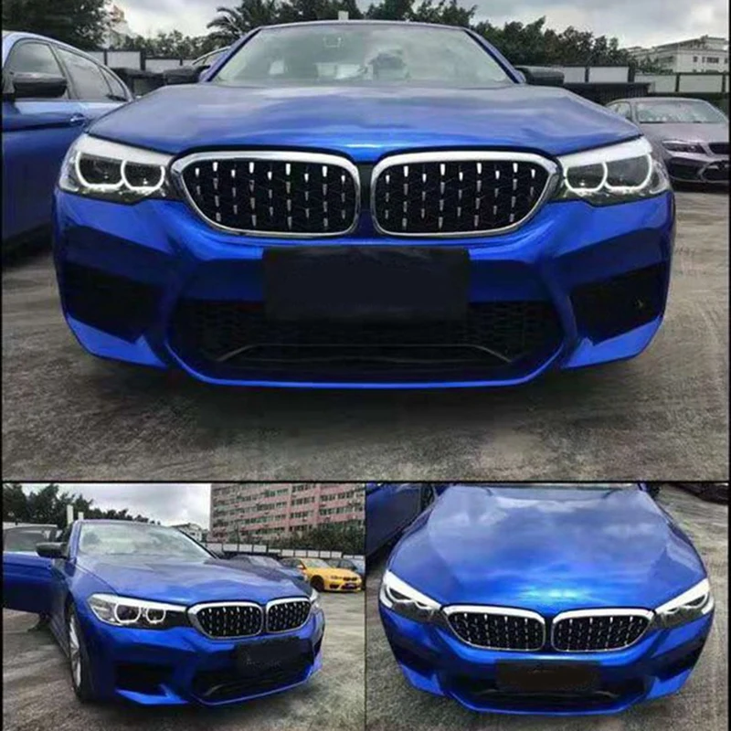 1 пара 5 серии F10 Передняя решетка для Bmw 5 серия F10- 520I 525I 528I Алмазная решетка Метеор стиль передний бампер G