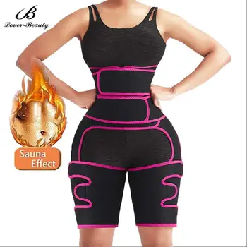 

Lover Beauty Doublt Belt Thigh Waist Trainer Fat Burning Shapewear Neoprene Compress Waist Belt Thigh Slimmer Butt Lifter Shaper