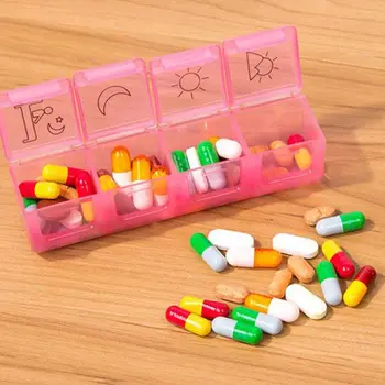 

Portable 28 Grids Tablet Pill Box Holder Medicine Storage Organizer Case Container Pill Dispenser