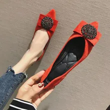 Новинка; Модные женские водонепроницаемые мокасины на плоской подошве; элегантные тонкие туфли с острым носком и бантом-бабочкой; женская повседневная обувь