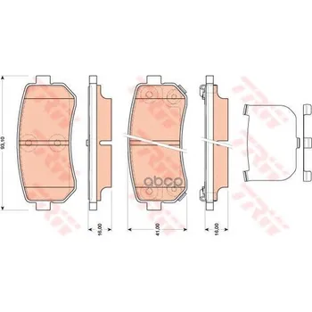 

Brake pads Kia Ceed/Rio/Sportage/Hyundai Accent/i20/i30/ix35 rear TRW/lucas art. Gdb3474