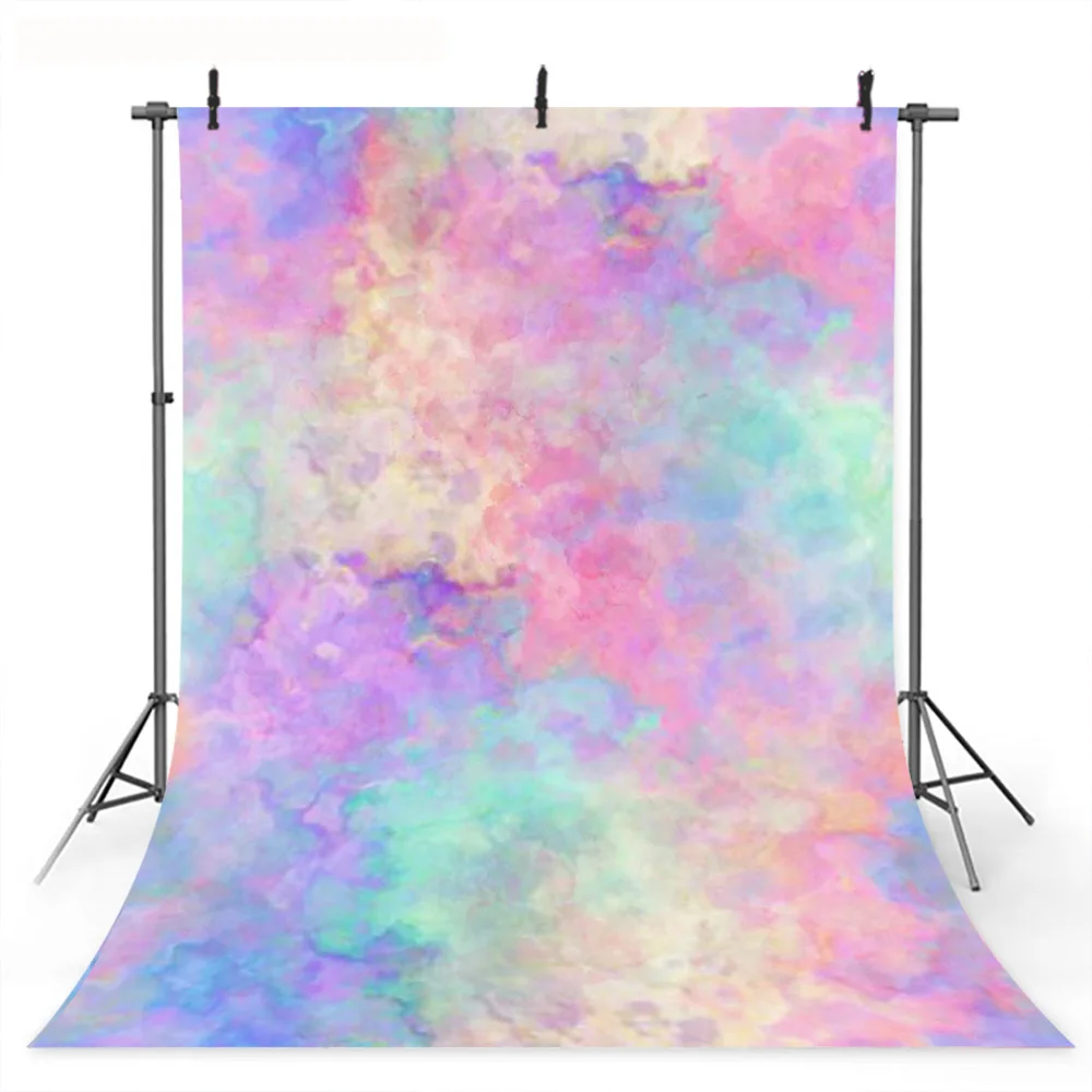 Abstract Watercolor Photography Backdrop for Photo Studio Photocall Rainbow Graffiti Background Cloud Newborn Baby Backdrops | Электроника