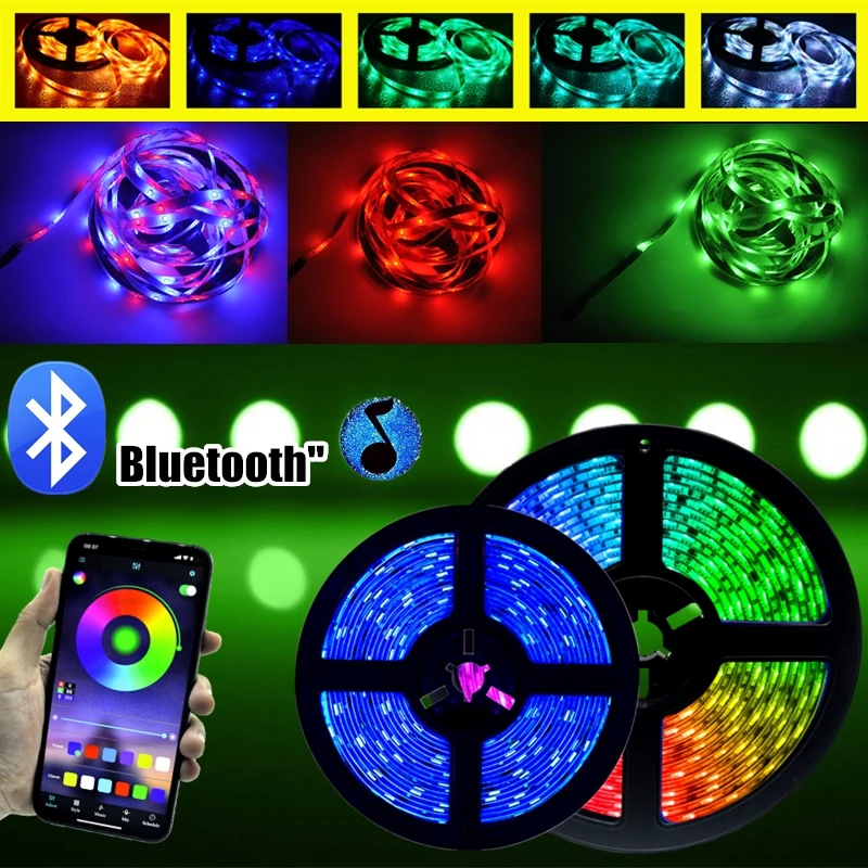 

Led strip lights RGB SMD 5050 2835 DC 12V Waterproof Flexible Led light 5M 10M 15M 20M Tape Diode 2in1Infrared Control+Bluetooth