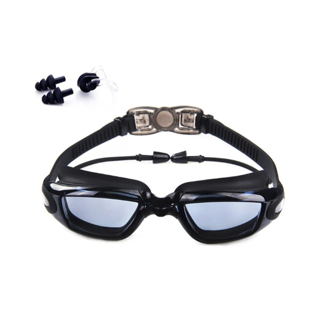 Transparent Black Очки для плавания ming, для взрослых, водонепроницаемые, противотуманные, по рецепту, очки для мужчин, Арена, очки для плавания, поликарбонат, очки для плавания ming - Цвет: Transparent Black