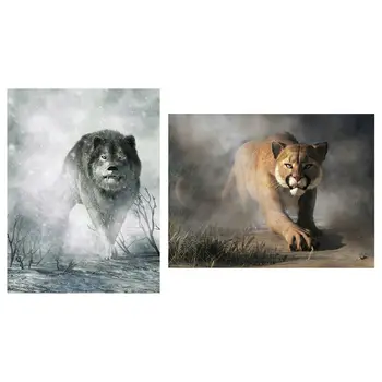 

Set Set of 2 5D Diamond Painting Kit for Adult Full Drill Paint with Diamonds Pictures Arts Craft for Home Decor Gift,12x16 and