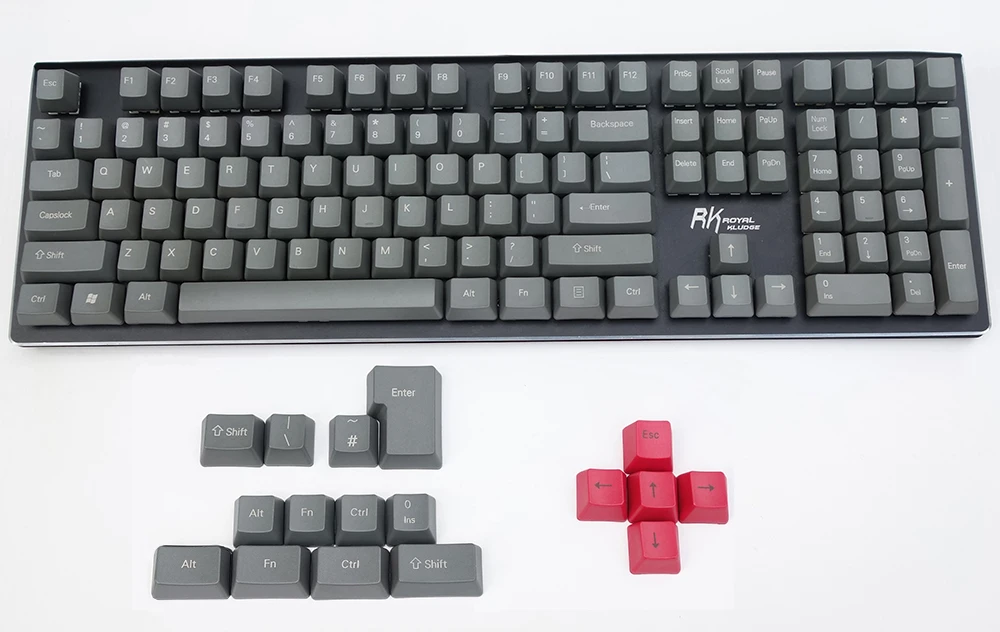 OEM серые колпачки для ключей толстые PBT ANSI iso макет верхняя печать боковая пустая