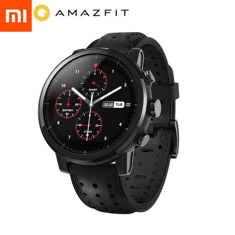 

Global Version Xiaomi Huami Amazfit 2 Stratos 2+ Smart Watch Men with GPS Xiaomi Watches PPG Heart Rate Monitor 5ATM Waterproof