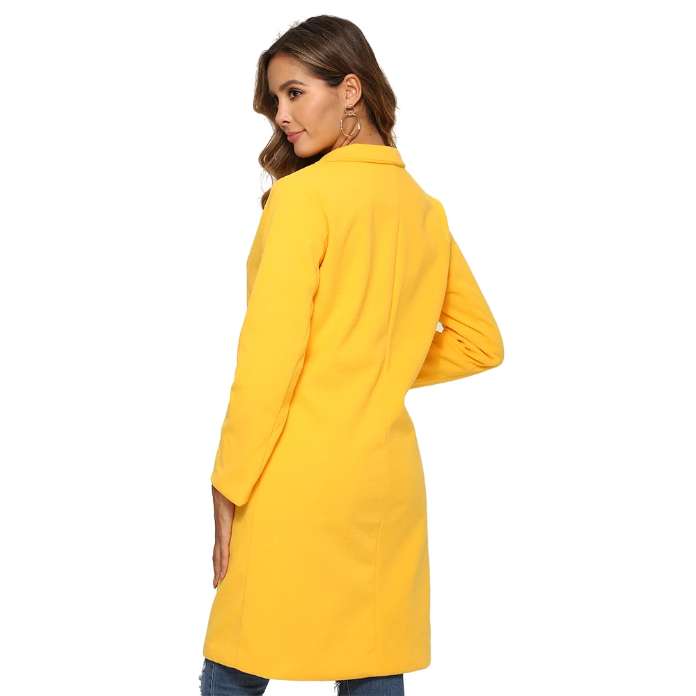 Beste 2019 Nieuwe Winter Vrouwen Wollen Jas Plus Size Turn Down Kraag Casual Slim Wol Blends Jas Jas Elegante Oversize uitloper 3xl