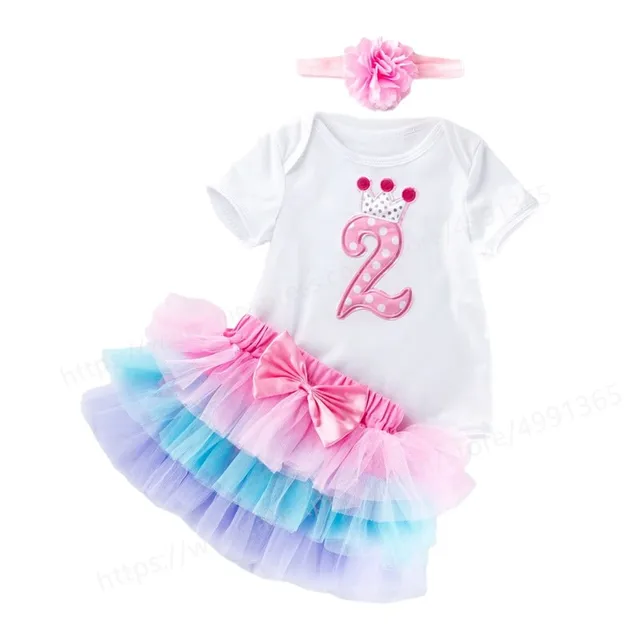 Baby Girl Clothes 2nd Birthday Dress Outfits 2 Years Girls Boutique Clothing Christening Dresses For Toddler Girls Birthday Dress