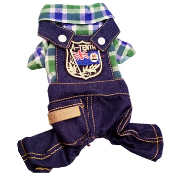 

Dog New Spring and Summer Overall Dog Four-legged Pet Clothing Pet Overall Denim Four-Legged