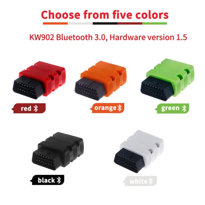 Диагностический инструмент KW902 OBD2 сканер ELM327 V1.5 Bluetooth автоматический сканер считыватель кодов для телефонов Android с Bluetooth