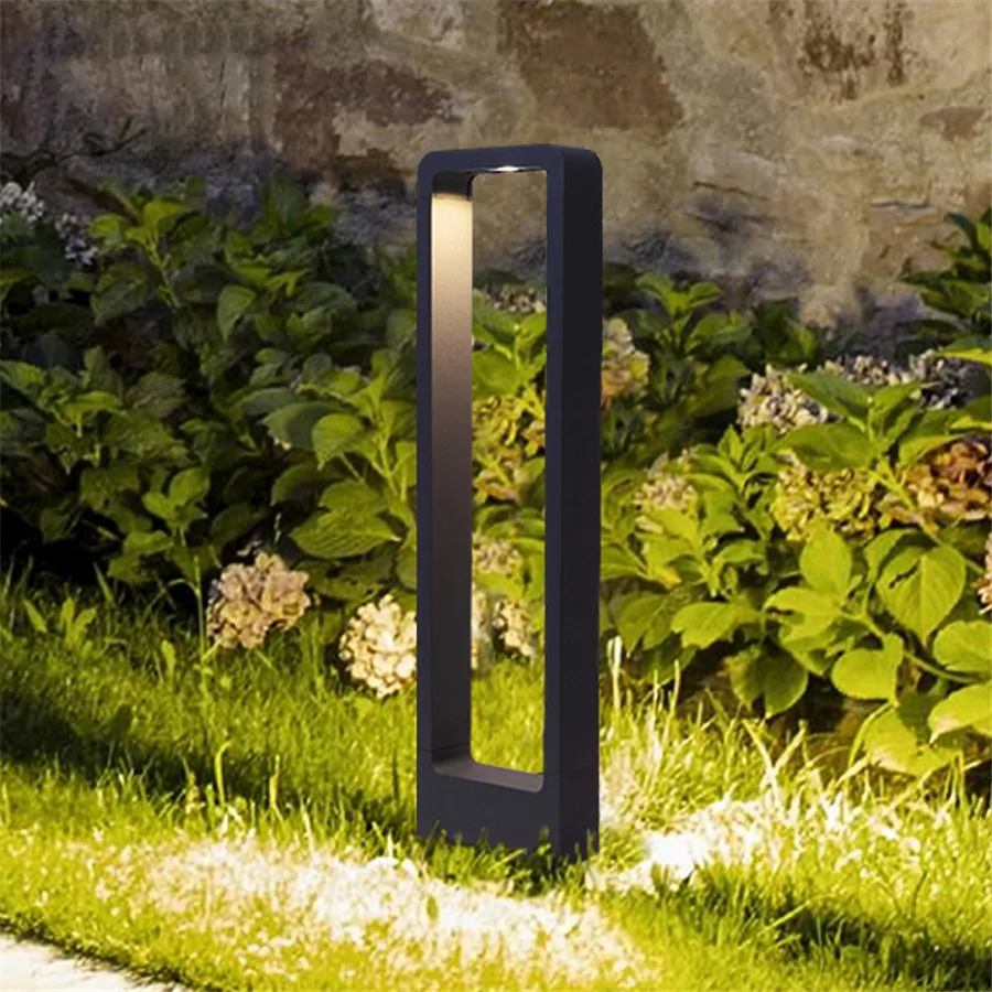 Thrisdar 60CM Aluminum Garden Lawn Lamp Outdoor Waterproof Garden Column lamp Landscape Villa Street Bollard Light